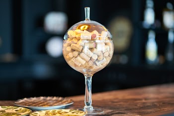 Clear Glass Bowl With Corks