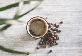 Clear Glass Cup Filled With Coffee