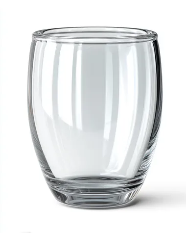 Clear Glass Cup on White Background Clear Glass Cup on White Background