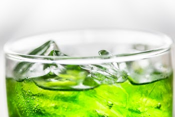 Clear Glass Drinking Glass Labeled With Drink With Ice