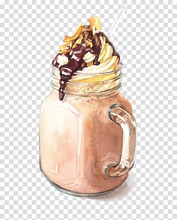 Clear glass mason mug with cream , Iced coffee Watercolor painting Drawing Illustration, A glass of ice cream transparent background PNG clipart