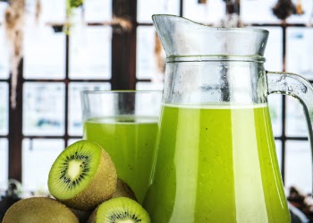 Clear Glass Pitcher With Fruit Juice