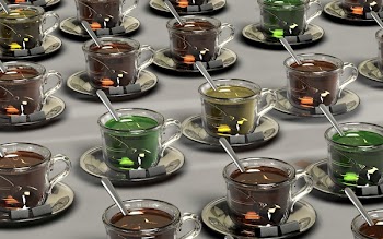 Clear Glass Teacup With Chocolate Drink
