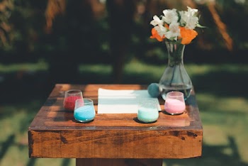 Clear Glass Vase on Top of Table