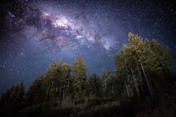 Clear night sky in Queenstown, New Zealand