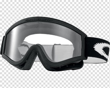 Clear Oakley snow goggles with black frames, Oakley Ski Glasses transparent background PNG clipart