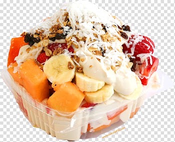 Clear plastic pack filled with fruits, Bionico Fruit salad Mexican cuisine Breakfast Recipe, fruit salad transparent background PNG clipart