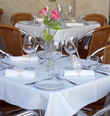 Clear Wine Glasses on Table