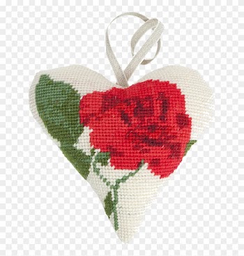 Cleopatras Needle Rose Lavender Heart Tapestry Kit
