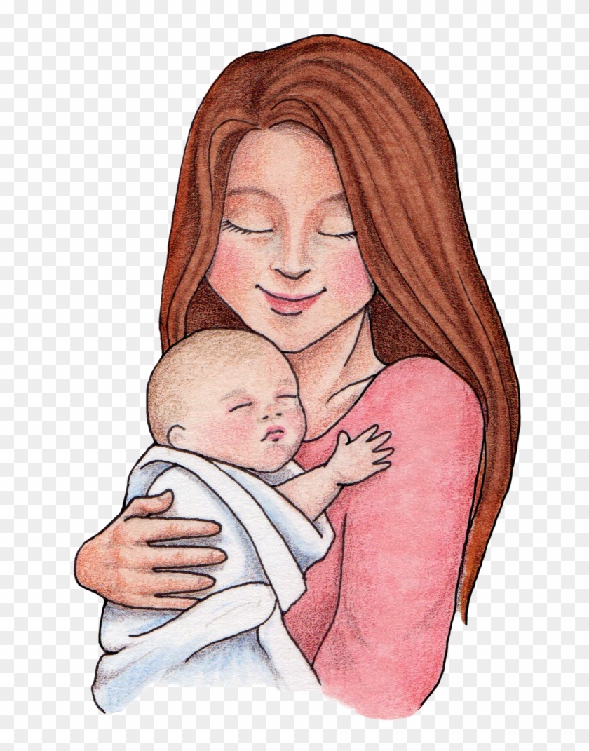 Click Here To Download - Baby With Mother Cartoon Png