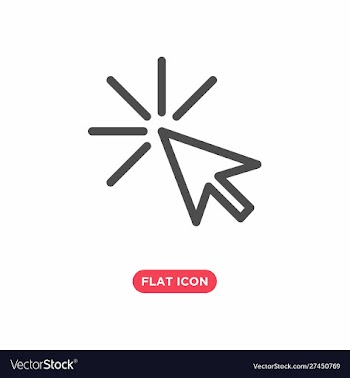 Click icon cursor symbol flat vector image