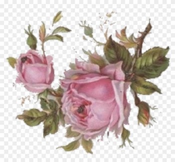 Click On Image To Enlarge, Then Right Click And Save - East Urban Home 'vintage Rose' Print On Metal, Pink