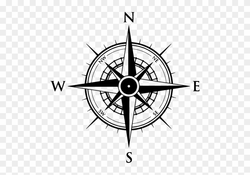 Click On The Images Button In The Upper Right Corner - Map Compass Vector