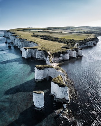 Cliff and Rock Formations on Sea