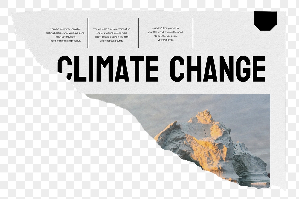 Climate change png newspaper headline, | Free PNG - rawpixel