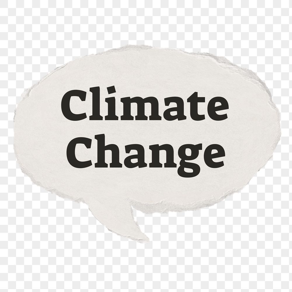 Climate change png typography paper | Free PNG - rawpixel