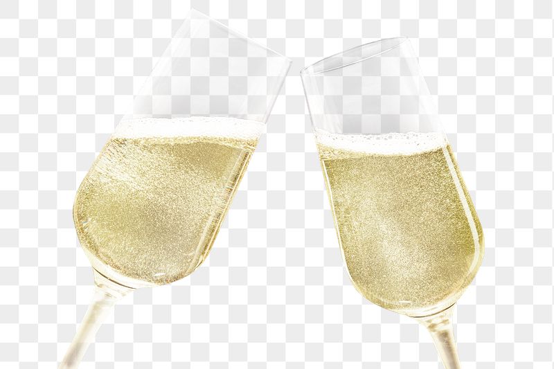 Clinking champagne png glasses sticker | Free PNG - rawpixel