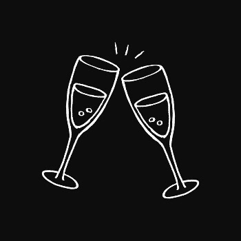Clinking wine glasses sticker, celebration | Free PSD - rawpixel