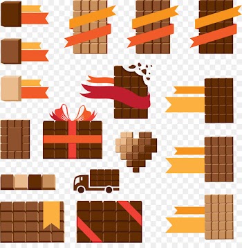 Clip art - 17 square chocolate design vector 