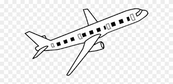 Clip Art Air Plane - Aeroplane Clipart Black And White