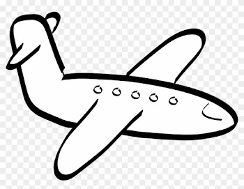 Clip Art Airplane Outline B W Clipart Pencil And In - Colouring Pic Of Aeroplane