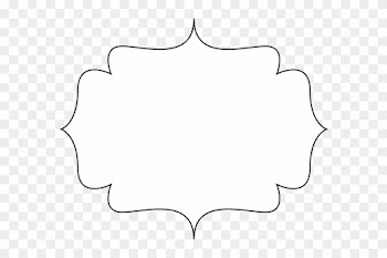 Clip Art Black And White - White Decorative Shape Png