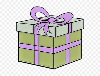 clip art box ribbon present purple