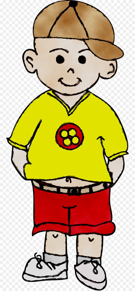 Clip art Boy Illustration Human behavior Yellow -  