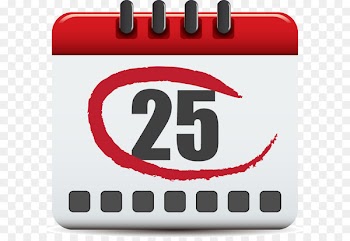 Clip art - Calendar painted red circle pattern 