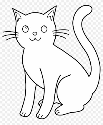 Clip Art - Cat Black And White Drawing
