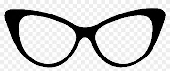 Clip Art Cat Eye Glasses Clipart Glass Pencil And In - Cat Eye Glasses Drawing