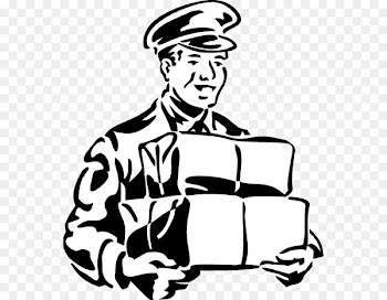 Clip art Delivery Illustration Portable Network Graphics Image - curier outline 