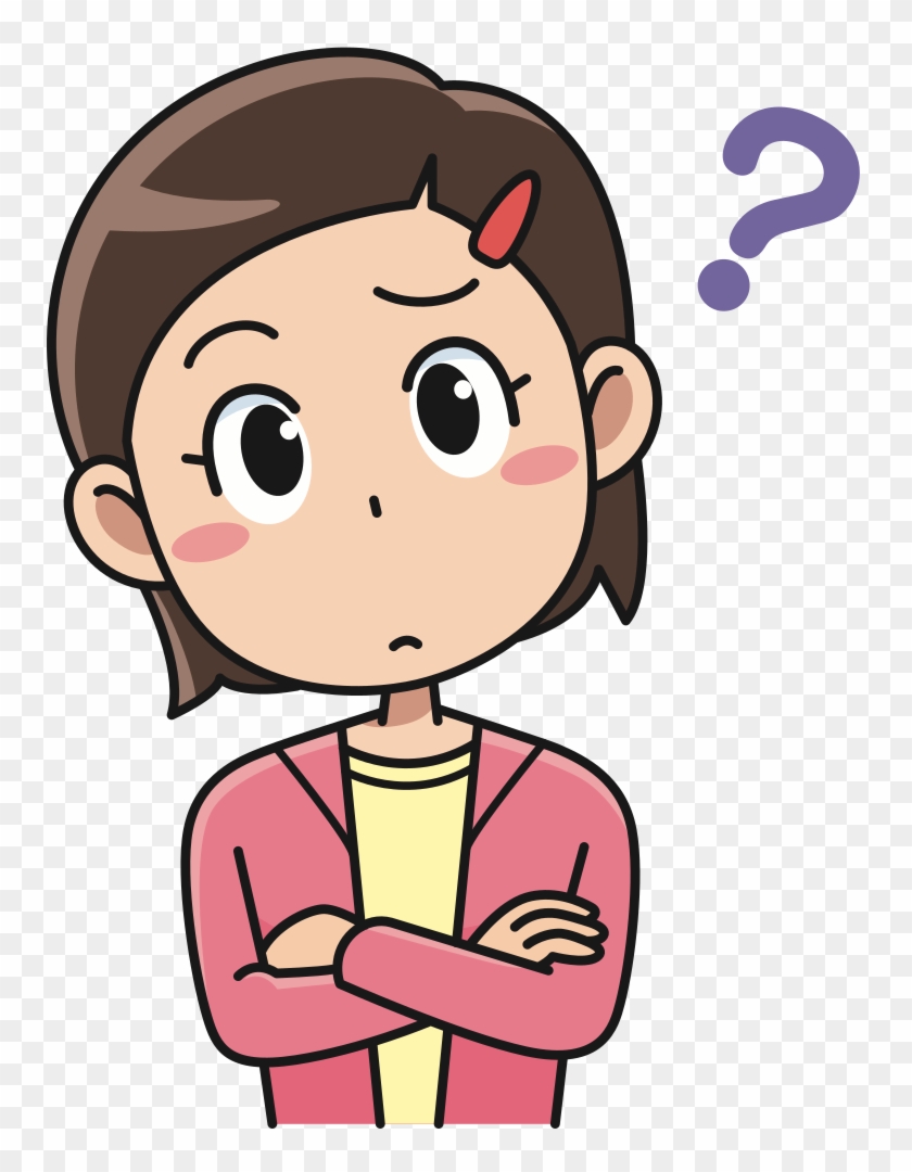 Clip Art Details - Thinking Woman Cartoon Png