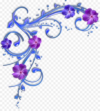Clip art Flower Floral design Purple Blue - flower 