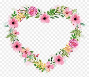 Clip Art - Flower Heart Watercolor Png