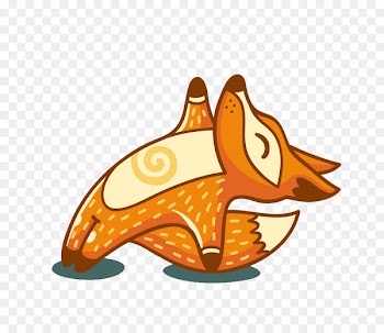 Clip art - Fox doing yoga 