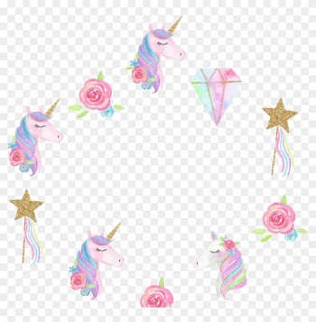 Clip Art Frame Unicornio Png - Unicorn Frame