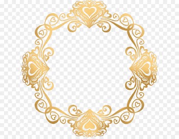 Clip art - Golden Round Frame Transparent PNG 