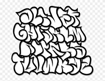 Clip Art Graffiti Letter Alphabet Art Abc Block Font - Graffiti Tag Alphabet
