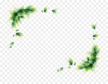 Clip art - Green leaves border 