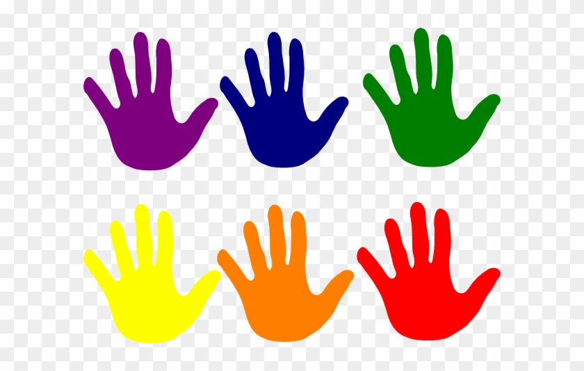 Clip Art Hand Print Ba Handprint Cliparts Free Download - Colorful Hands Clipart