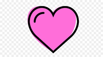 Clip art Heart Line Pink M M-095 -  