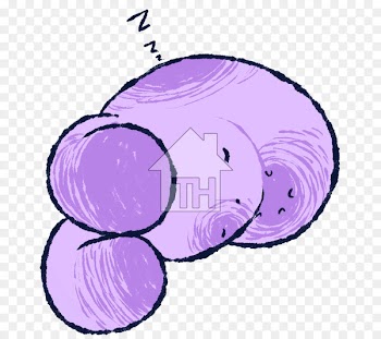 Clip art Illustration Animal Purple Eye - natto watercolor 