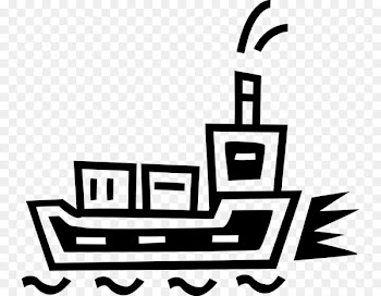 Clip art Illustration Logo Line art Cartoon - freighter illustration 