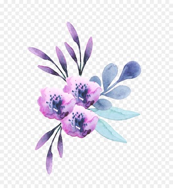 Clip art Image Flower Purple Illustration - cementery watercolor 