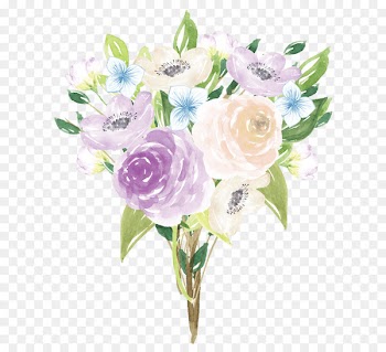 Clip art Image Vector graphics Free content Watercolor painting - purple flower bouquet 
