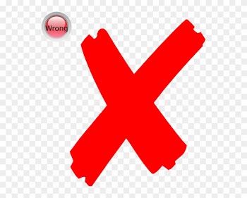 Clip Art Incorrect Cross Wrong Mark At Clker Com Vector - Free Clip Art X