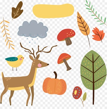 clip art leaf wildlife fawn plant
