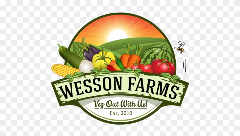 Clip Art Library Download Wesson Farms Drinking Plenty - Fruits And Vegetables Logo