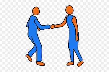 Clip Art Of A Man And Woman Shaking Hands - People Shaking Hands Clip Art